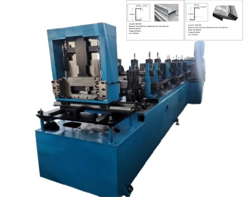 Tự động thay đổi kích thước C Z Purlin Roll Forming Machine cho cuộn dây xăng